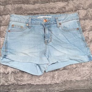 Light- blue denim jean shorts